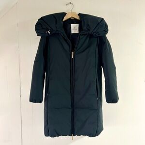 Moncler Puff Collar Hoodless Down Puffer Coat in Black‎ sz 1 (US S)